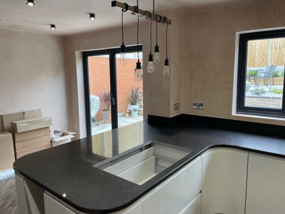 Modern kitchen fit out with electrical appliances