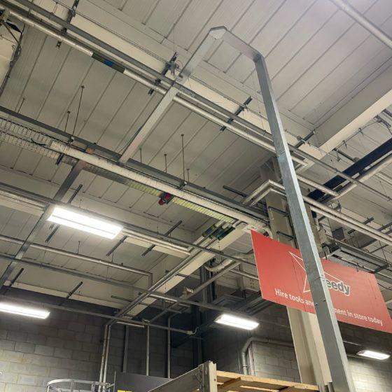 Electrician performing electrical installations