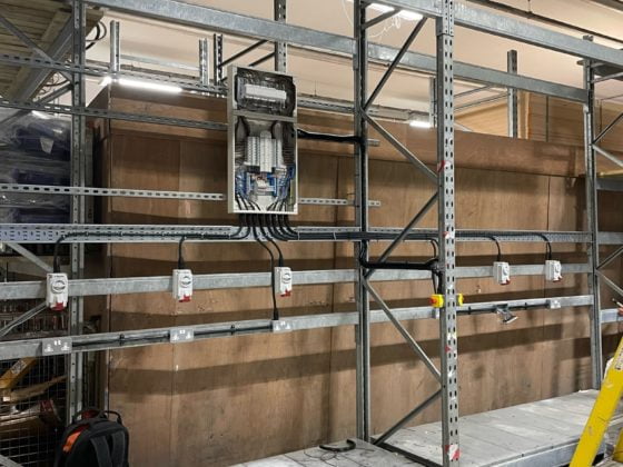 Electrician fixing the electrical system