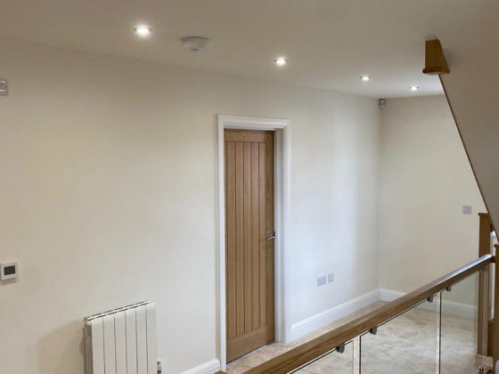 Newly constructed contemporary residential house