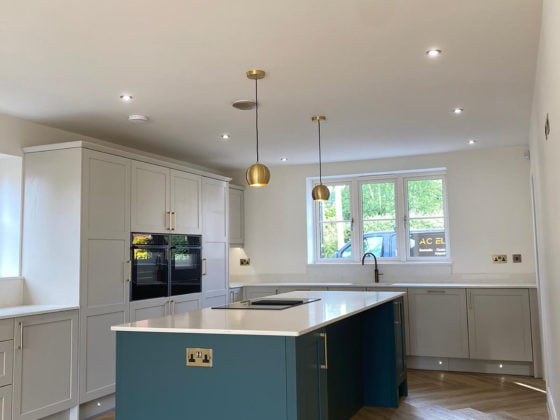 Newly constructed modern house exterior