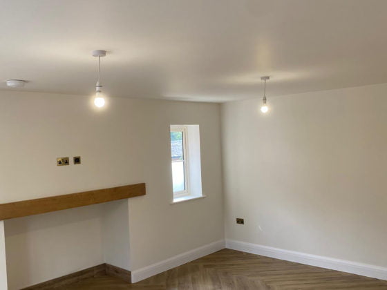 Newly constructed modern house exterior