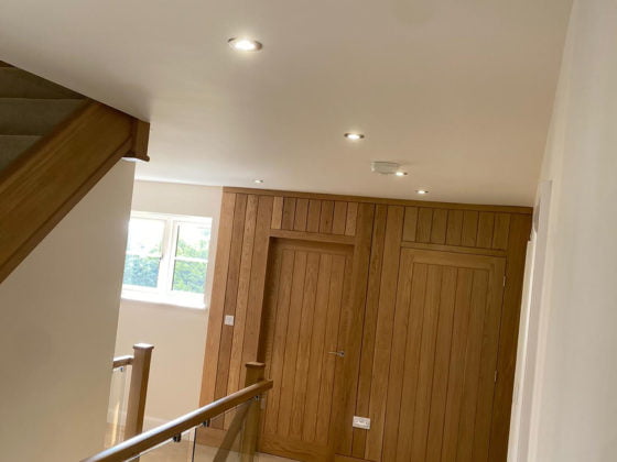 Newly constructed modern house exterior view