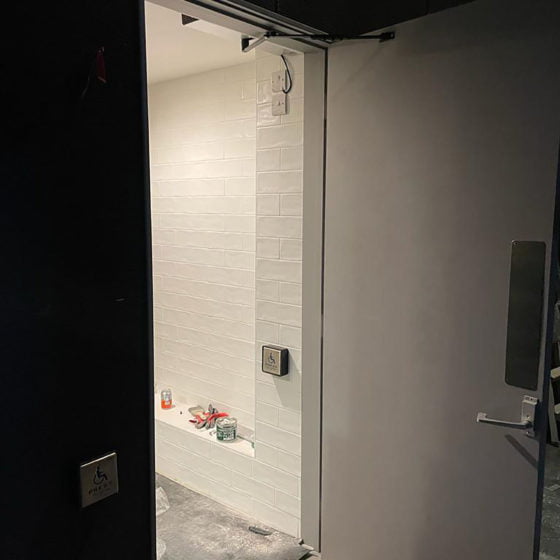 Freshly installed Power Assisted Door