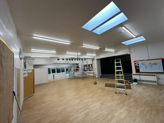 upgraded the existing lighting system to energy-efficient LED lighting, 2