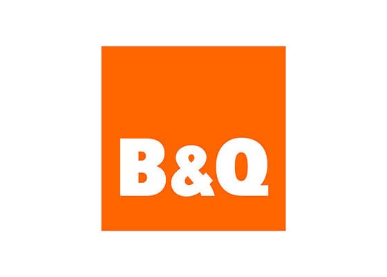 B&Q logo in orange and white