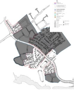 Detailed site layout plan with ecological enhancements.