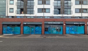 Front view of Digital Skills Hub building